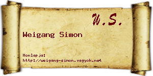 Weigang Simon névjegykártya